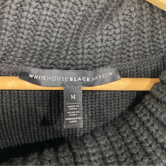 White House Black Market Zipper CowlNeck Pullover Turtleneck Sweater Size Medium - Picture 2 of 5